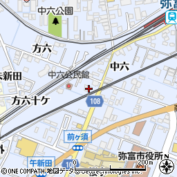 愛知県弥富市鯏浦町中六11周辺の地図