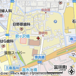 静岡県三島市南田町周辺の地図