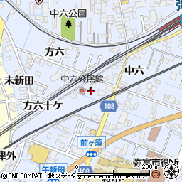 愛知県弥富市鯏浦町中六10周辺の地図