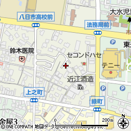 滋賀県東近江市八日市上之町8-8-5周辺の地図