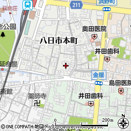 滋賀県東近江市八日市本町13周辺の地図