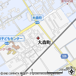 滋賀県近江八幡市大森町21周辺の地図