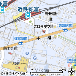 弥富幹部交番前周辺の地図