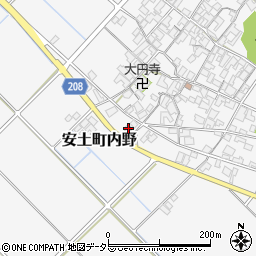 滋賀県近江八幡市安土町内野1097周辺の地図
