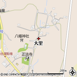 千葉県鴨川市大里周辺の地図