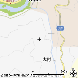 愛知県豊田市下国谷町大付周辺の地図