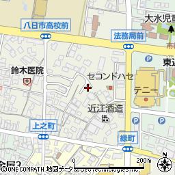 滋賀県東近江市八日市上之町8-8-6周辺の地図