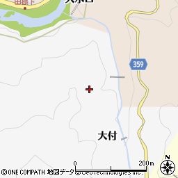 愛知県豊田市下国谷町（大付）周辺の地図