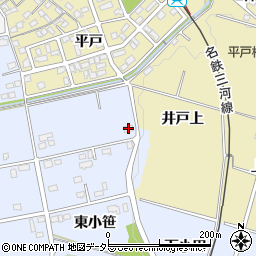 愛知県豊田市越戸町東小笹187周辺の地図