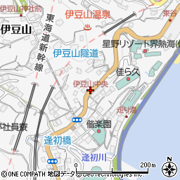 伊豆山温泉周辺の地図