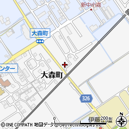 滋賀県近江八幡市大森町153周辺の地図