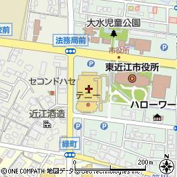 西友八日市店周辺の地図