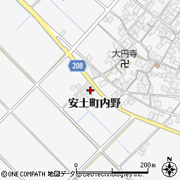 滋賀県近江八幡市安土町内野1035周辺の地図