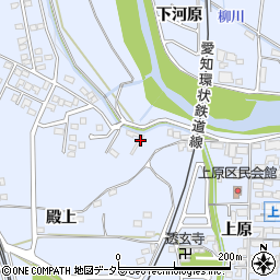 愛知県豊田市上原町殿上95-2周辺の地図