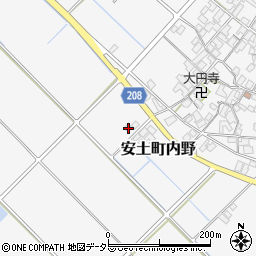 滋賀県近江八幡市安土町内野1031-2周辺の地図