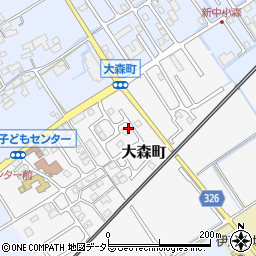 滋賀県近江八幡市大森町17周辺の地図