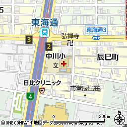 名古屋市立中川小学校　トワイライトスクール周辺の地図