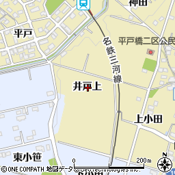 愛知県豊田市平戸橋町井戸上周辺の地図