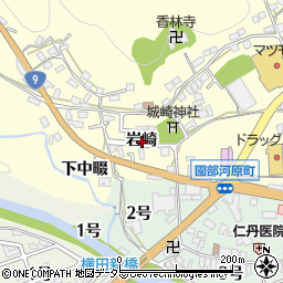 京都府南丹市園部町上木崎町岩崎周辺の地図