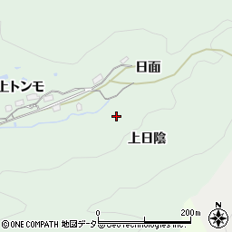 愛知県豊田市山中町（上日陰）周辺の地図