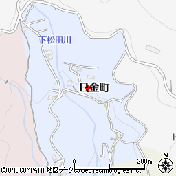 静岡県熱海市日金町周辺の地図