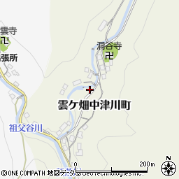 京都府京都市北区雲ケ畑中津川町周辺の地図