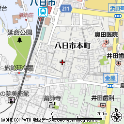 滋賀県東近江市八日市本町周辺の地図