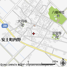 滋賀県近江八幡市安土町内野1148周辺の地図