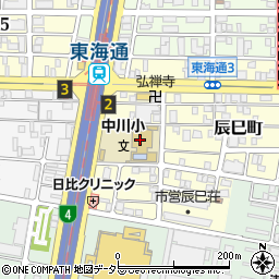 名古屋市立中川小学校周辺の地図