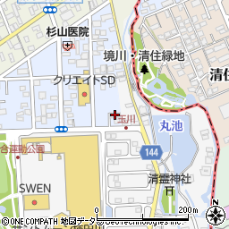 ラテル柿田川周辺の地図