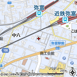 愛知県弥富市鯏浦町中六137周辺の地図