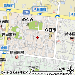 滋賀県東近江市八日市町周辺の地図