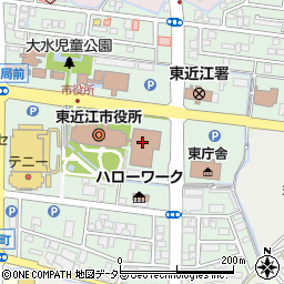 東近江市役所　秘書課周辺の地図