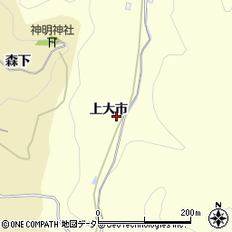 愛知県豊田市上高町上大市周辺の地図