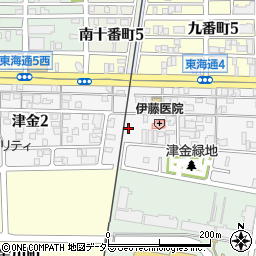愛知県名古屋市港区津金周辺の地図