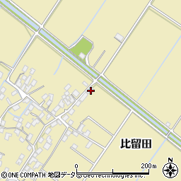 滋賀県野洲市比留田554-3周辺の地図