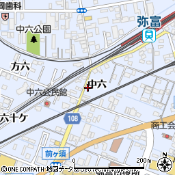 愛知県弥富市鯏浦町中六115周辺の地図