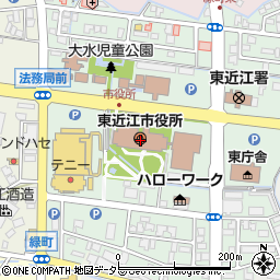 東近江市役所周辺の地図