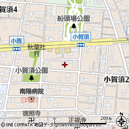 愛知県名古屋市港区小賀須周辺の地図