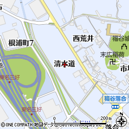 愛知県みよし市福谷町清水道周辺の地図