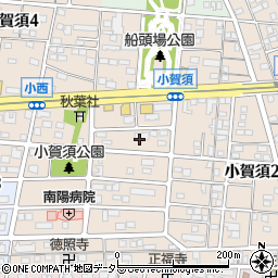 愛知県名古屋市港区小賀須周辺の地図