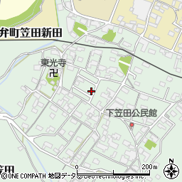 三重県いなべ市員弁町下笠田1612-24周辺の地図