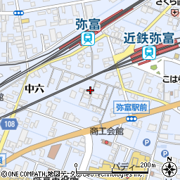 愛知県弥富市鯏浦町中六138周辺の地図