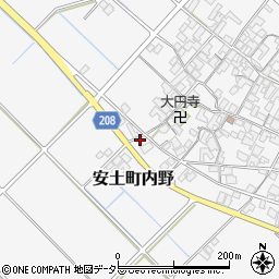 滋賀県近江八幡市安土町内野1092周辺の地図