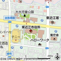 東近江市役所　教育委員会学校教育課周辺の地図