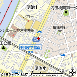 南警察署内田橋交番周辺の地図