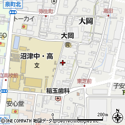 静岡県沼津市大岡1894周辺の地図