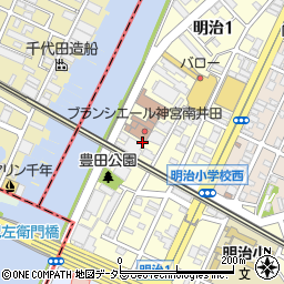 愛知県名古屋市南区明治周辺の地図