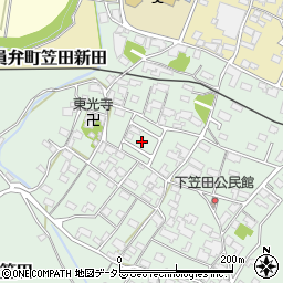 三重県いなべ市員弁町下笠田1612-22周辺の地図