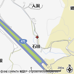 愛知県豊田市滝見町石田周辺の地図